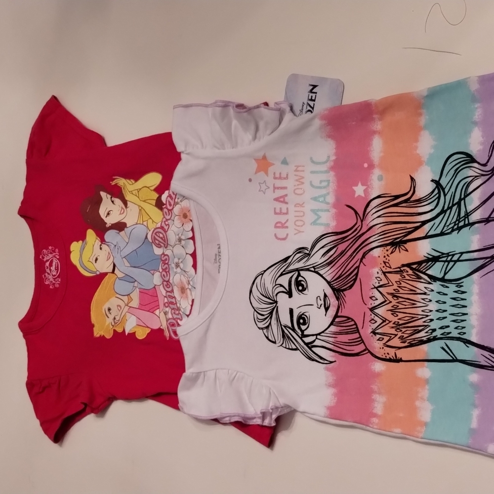 Disney Frozen & Princess Shirts(2)  3T